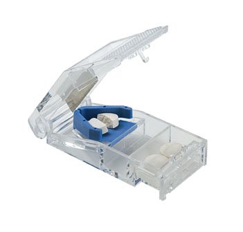 EZY Dose Adult-Lock Safety Tablet Cutter, Crystal Clear