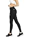 Baleaf Women's Running Legging Compression Pants Back Pocket Black Size M