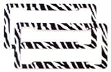 Zebra License Plate Frames (Set of Two) Made of Plastic