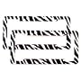 Zebra License Plate Frames (Set of Two) Made of Plastic