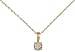 9ct Yellow Gold 25pt Single Stone Diamond Pendant on 18 Trace Chain