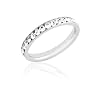 Ziovani Thin Band CZ Encrusted Stainless Steel Ring
