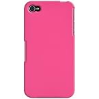 Amzer® Simple Click On Case with Screen Protector - Rubberized Hot Pink for iPhone 4 / 4S