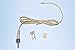 Beige Lavalier Lapel Mic w/ 3.5mm Screw Lock Stereo Plug for Sennheiser