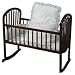 Baby : Solid Color Eyelet Cradle Bedding - White eyelet - Size 15x33