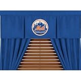 MLB New York Mets-Window Curtains Set-Drapes Window Valance Set-Sports Boys