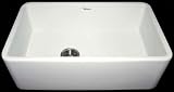 Whitehaus WH3018 Farmhouse Fireclay Apron Kitchen Sink, White
