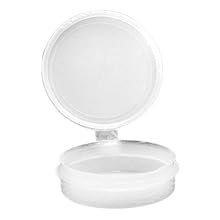 Dynalon 226254-0050 Polyethylene Resin Hinged Lid Lab Storage and Specimen Container, 0.5oz Capacity (Case of 100)
