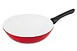 Vinaroz Die Cast Aluminum wok with Ceramic Coating 30-Cm, Red