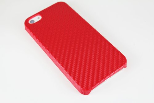 【高級感あるレッドカーボン】iPhone5 レッドカーボンケース  アイフォン5用 【RE】 IP5-CARBON-RE