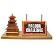 Square Root Games 0027 Pagoda Challenge in Natural Finish Solid Hardwood