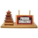 Square Root Games 0027 Pagoda Challenge in Natural Finish Solid Hardwood