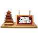 Square Root Games 0027 Pagoda Challenge in Natural Finish Solid Hardwood