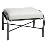 Outdoor Ottoman with Cushion - Scoop Birch - Grandin Road