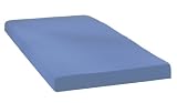 Produkt-Bild: Schlo&szlig; Hellenstein C-03069 blau Nicki-Samt-Spanbetttuch, 100x200+27 cm, blau