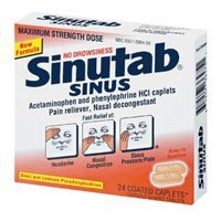 Sinutab Maximum Strength Non Drowsy Sinus Relief Caplets - 24 Ea/ pack, 2 pack