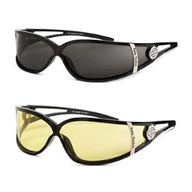 Harley-Davidson� Ladies Silver Banner Performance Eyewear. Available with Smoke Lens or Yellow...