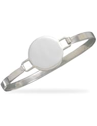 CleverSilvers Round Engravable Tag Bangle