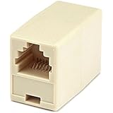 Monoprice RJ12 6P6C Straight Inline Coupler, Beige (107278)