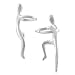 Sterling Silver Climbing Man Earrings