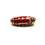 GL00012 Stainless Steel Nine Eyed Dzi Bead Pendant 
(Red Color)