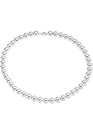 Sterling Silver 10mm Bead Necklace or Bracelet: 8 Inch