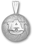 Auburn Tigers AU Basketball Pendant - Sterling Silver Jewelry