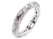 Jewelry : Diamond with Fine Engraving Wedding Band or Stacking Ring, 18k White Gold, Ring Size 6.25 (T.w 0.55)