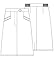 Adar Universal Mid-Calf Length Angle Pocket Skirt
