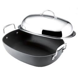 Click here to buy Circulon� 2 Covered Rectangular Contoured Brasier, 11.5 x 15.
