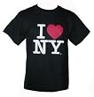 ADULT/CHILD BLACK HEAVY COTTON I LOVE NY T-SHIRT