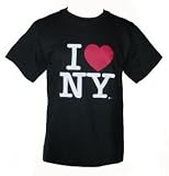 ADULT/CHILD BLACK HEAVY COTTON I LOVE NY T-SHIRT, ADULT MEDIUM