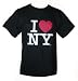 ADULT/CHILD BLACK HEAVY COTTON I LOVE NY T-SHIRT