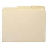 Smead Folder, Letter, 11 Point, 1/3 Cut Tab, Manila, 100 Per Box (10330)