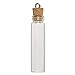 10 Little Clear Glass Bottle Keepsake Jar Charm Pendants W/ Cork Lid Silver Loop (1 3/4 x 1/2 inch)