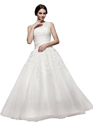 Satin Ruched Beaded Applique Lace-Up Floor Length  Sleeveless Bateau Neck Spring Fall  Ball Gown  Dress With a Ribbon  and a Sash 