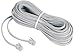 AT&T 91004 25 Foot Flat Line Cord - Dove Grey
