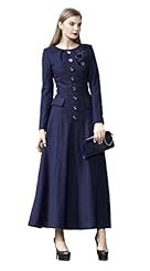 Winter Round Neck Empire   Waistline Wool Vintage Long Sleeves Party Dress/Maxi Dress 