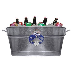 New Boise St. Broncos College Beverage Tub a detailed metal school emblem & bottle opener