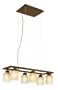 Eglo 89145A Norwich, Antique Brown/Alabaster, 6-Light Pendant Light Fixture
