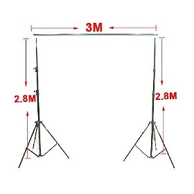 BPS Background Kit Photo Studio Backdrop Support Tripod 9'x10' 2.8mx3m with Carrying Bag