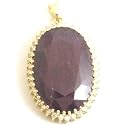 18ct Yellow Gold 98.92 Carat Ruby & Diamond Pendant Surrounded by 2.00 Carats of Diamonds