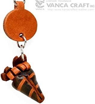 Hermit crab Leather Fish/SeaAnimal Small Keychains VANCA CRAFT-Collectible keyring Made in Japan
