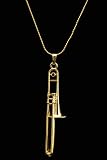 Trombone Necklace - Gold - B001JSV3QC