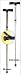 Black Folding Walking Cane Telescope Compass Flashlight