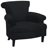 Romana Wing Chair Wooden Legs Black