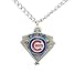 Chicago Cubs Chain Necklace & Enameled Pewter Pendant - MLB Baseball Fan Shop Sports Team Merchandise