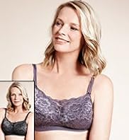 2 Pack - Floral Lace Post Surgery Bras