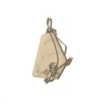 Howlite Pendant 04 Wire Wrap White Gray Silver Natural Stone Crystal Healing 2.2