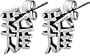 Chinese Rooster Character Pewter Stud Earrings